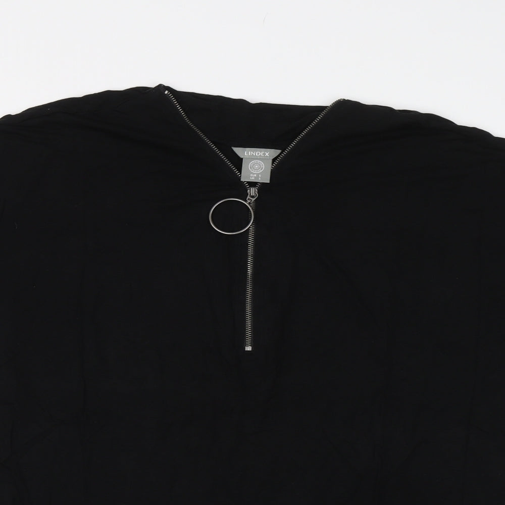 Womens UK Size S Lindex Black Basic Blouse