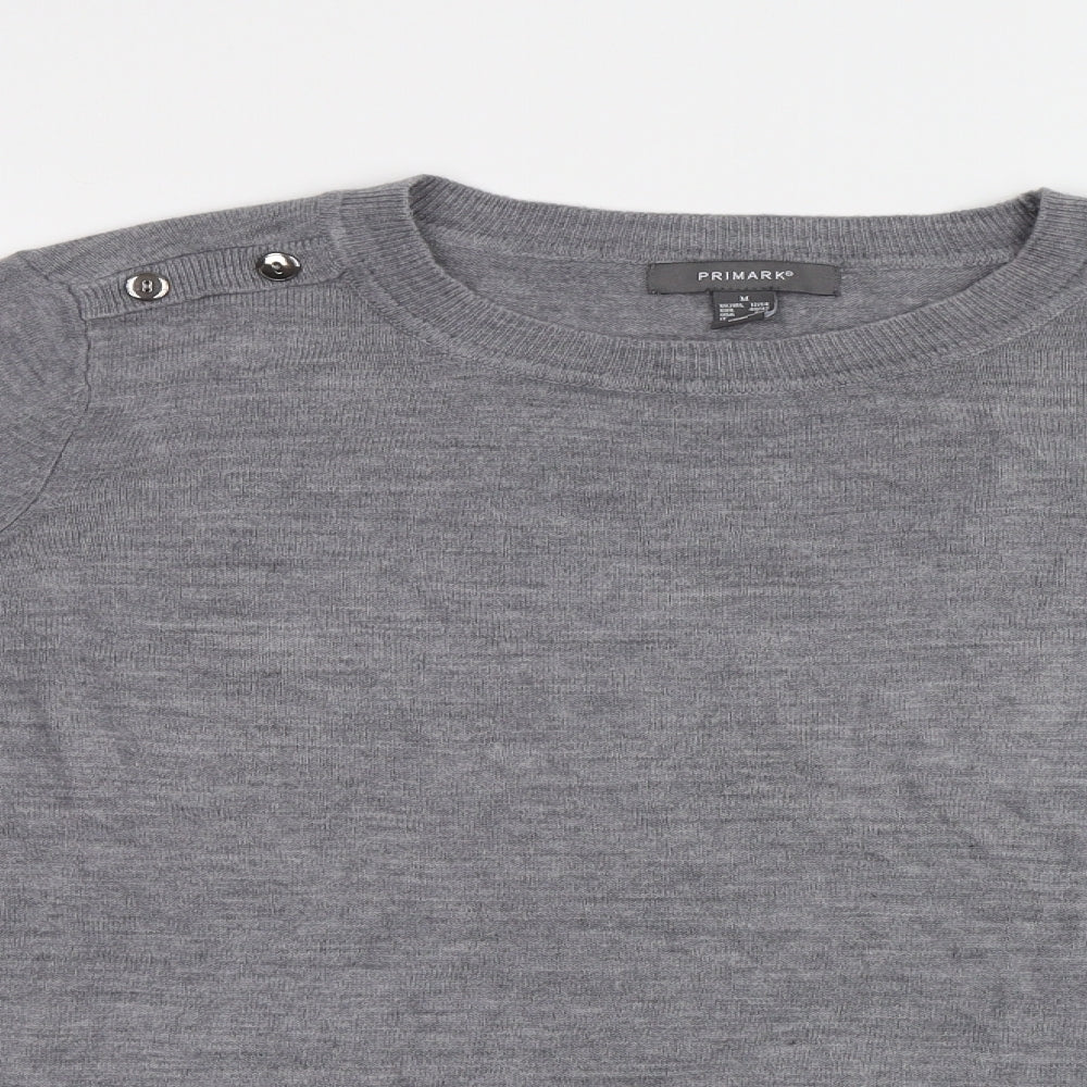 Primark Womens Grey   Pullover Jumper Size M