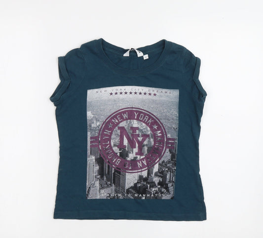 New Look Girls Green   Basic T-Shirt Size 9 Years  - NYC