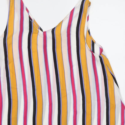 Primark Womens Multicoloured Striped  Basic Tank Size 10