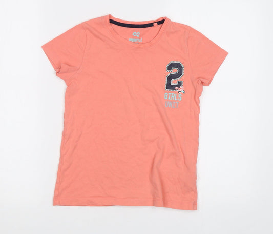 Pepperts! Girls Orange   Basic T-Shirt Size 9-10 Years