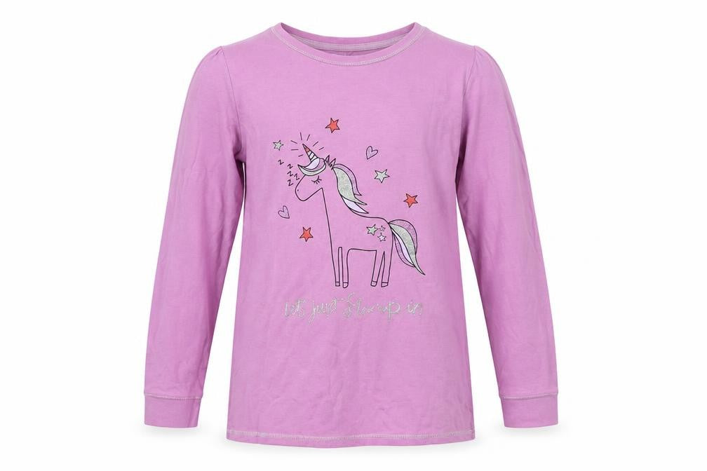 TU Girls Purple   Basic Polo Size 12 Years  - Unicorn