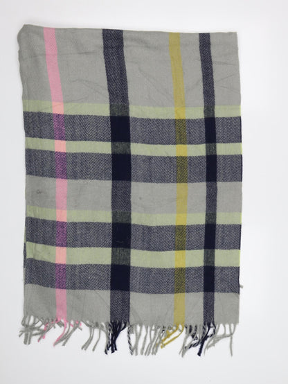 Marks & Spencer Unisex Grey Check   Shawl/Wrap