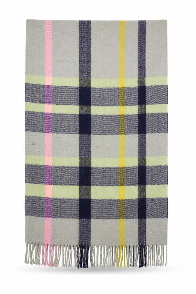 Marks & Spencer Unisex Grey Check   Shawl/Wrap