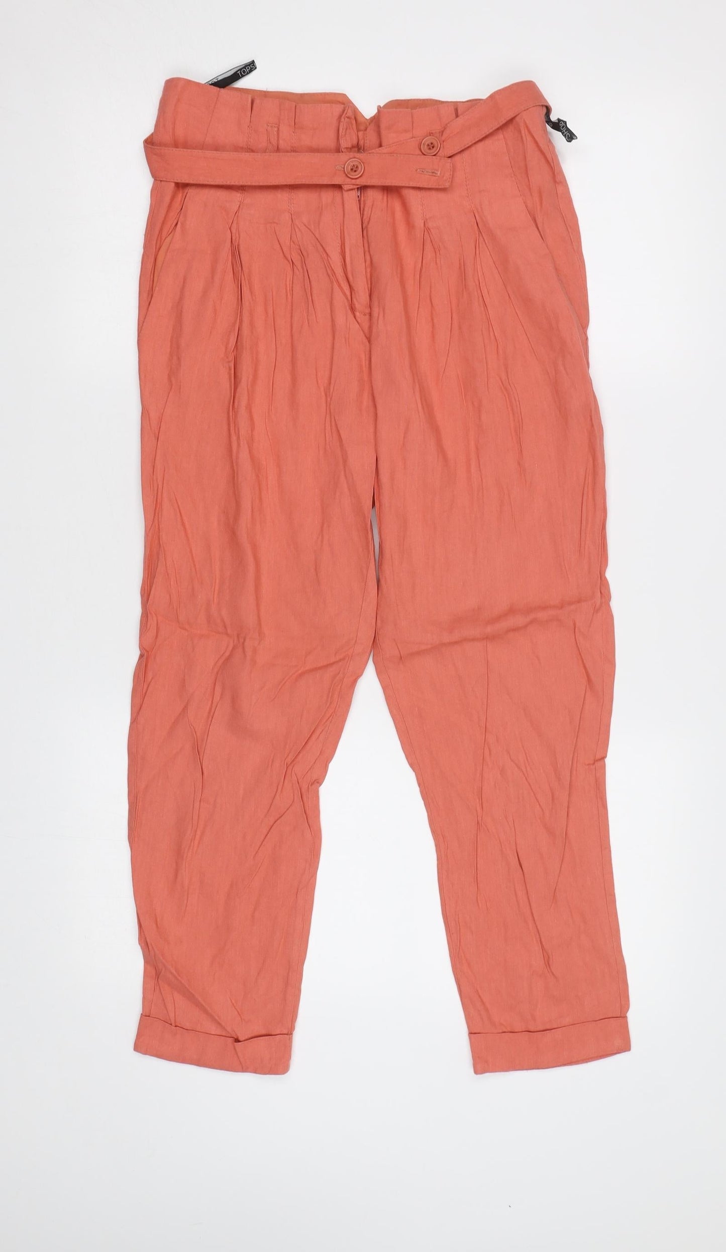 Womens UK Size 10 Topshop Regular Fit  Pink Trousers