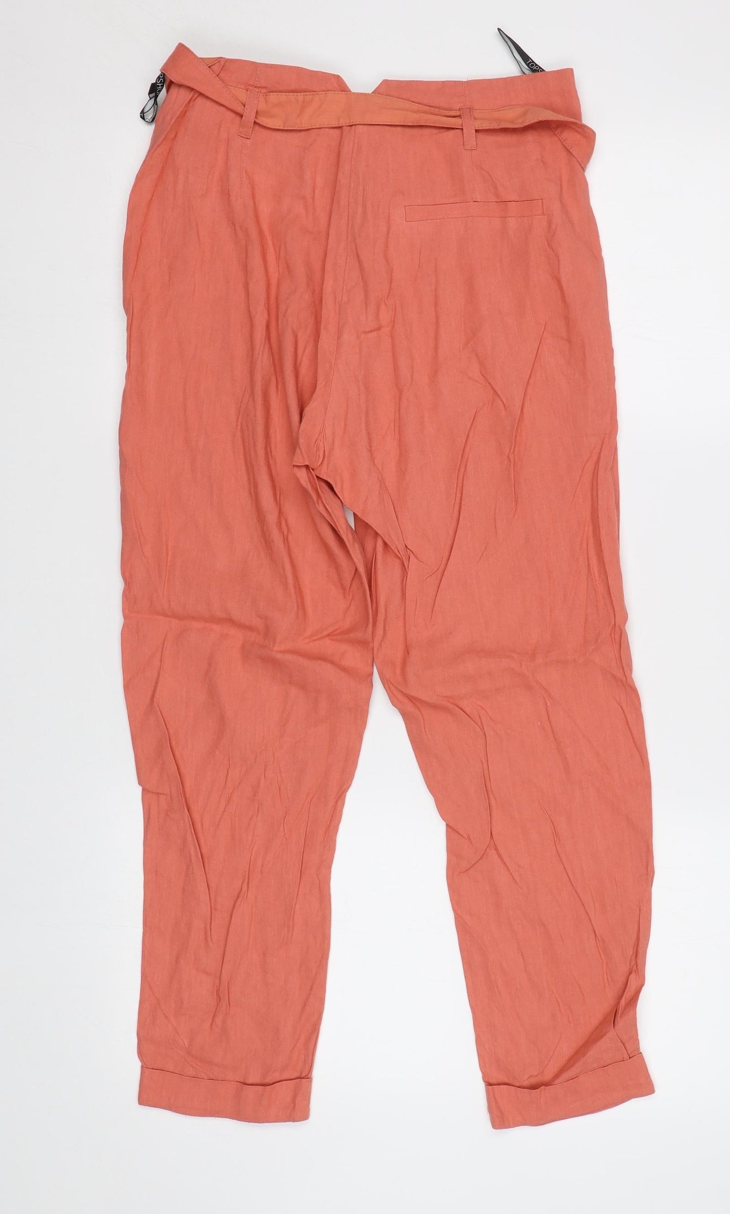 Womens UK Size 10 Topshop Regular Fit  Pink Trousers