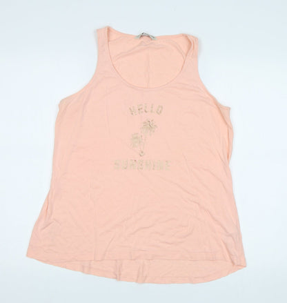 F&F Womens Pink   Basic Tank Size 14  - Palm