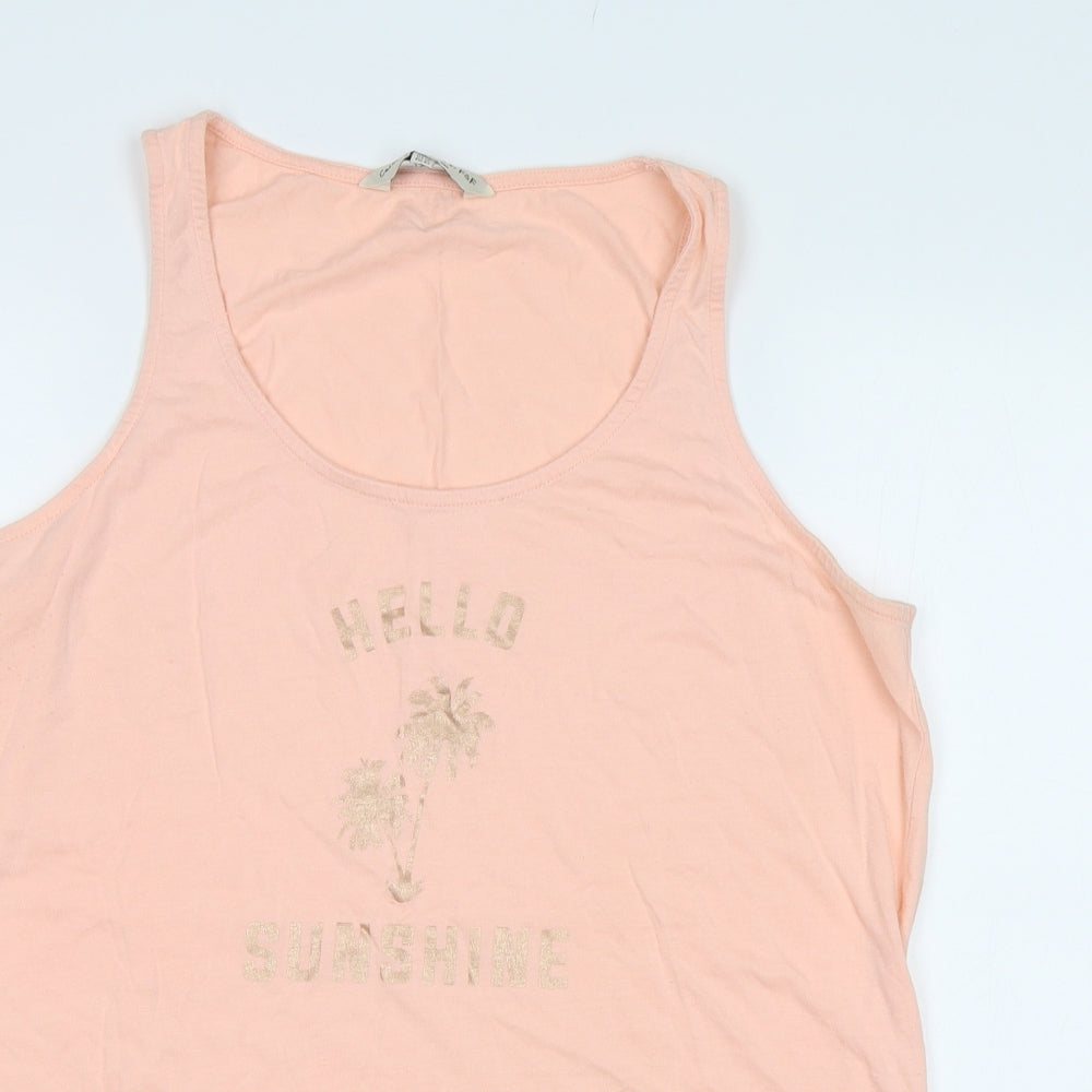 F&F Womens Pink   Basic Tank Size 14  - Palm