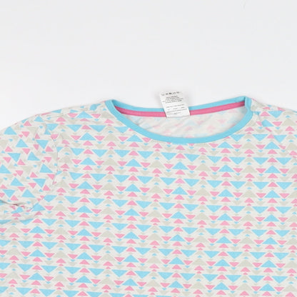 Lily&Dan Girls Blue Geometric  Top Pyjama Top Size 11-12 Years