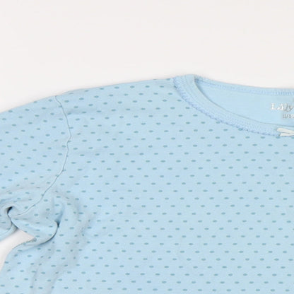 Lily&Dan Girls Blue Polka Dot  Top Pyjama Top Size 11-12 Years
