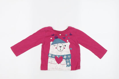 Nutmeg Baby Pink   Basic Polo Size 12-18 Months  - Bear