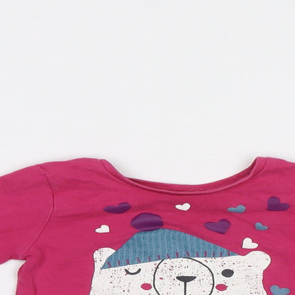Nutmeg Baby Pink   Basic Polo Size 12-18 Months  - Bear