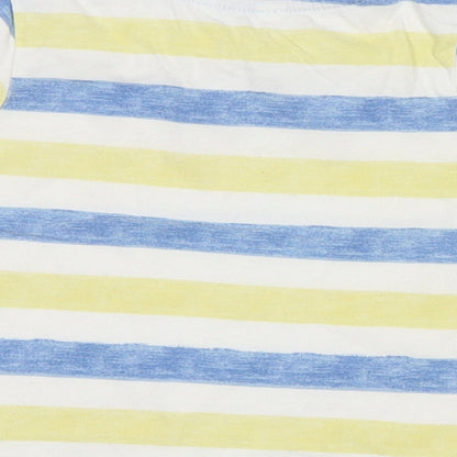 M&Co Baby Blue Striped  Basic Polo Size 9-12 Months