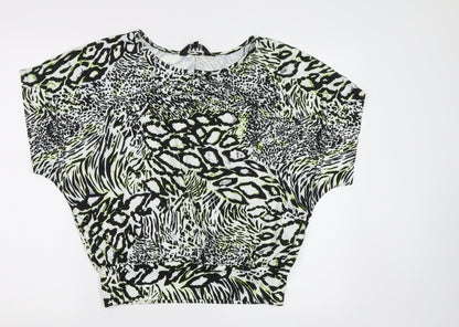 Womens UK Size 12 Envy Green Basic Blouse