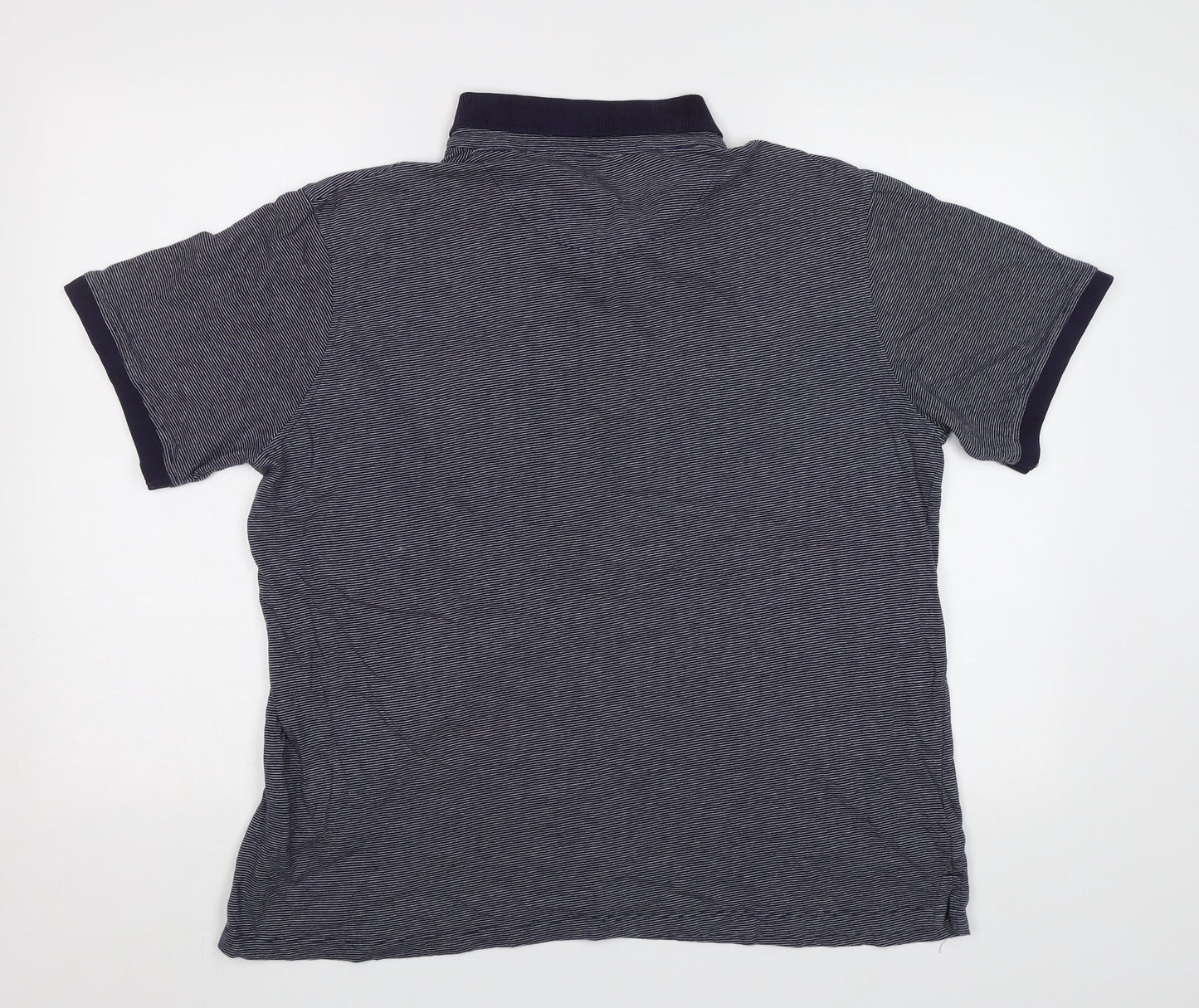 Debenhams Mens Blue Striped   Polo Size L