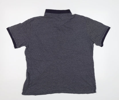 Debenhams Mens Blue Striped   Polo Size L