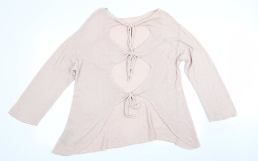 Womens UK Size 8 Zara Pink Pullover Jumper