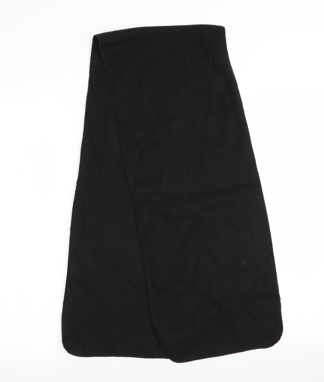 Preworn Mens Black   Scarf  Size Regular  - Fleece Feel Exterior