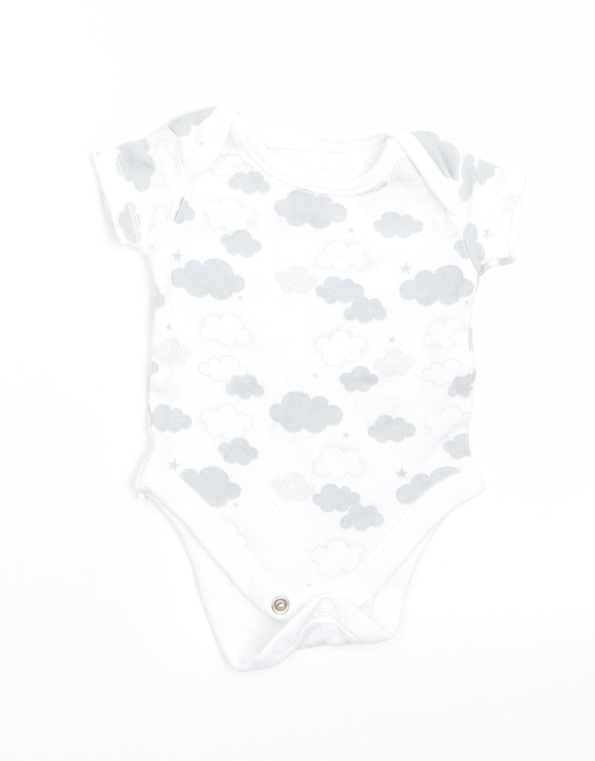 Nutmeg Boys Grey Geometric  Romper One-Piece Size Newborn  - Cloud Print