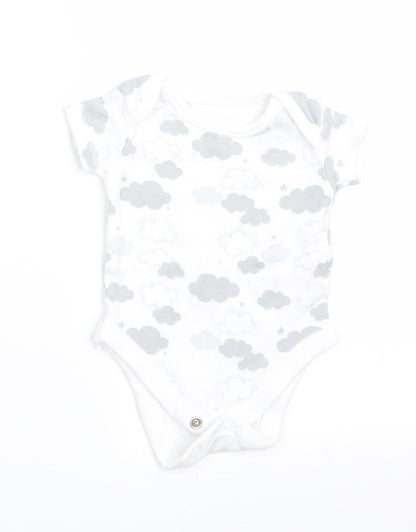 Nutmeg Boys Grey Geometric  Romper One-Piece Size Newborn  - Cloud Print