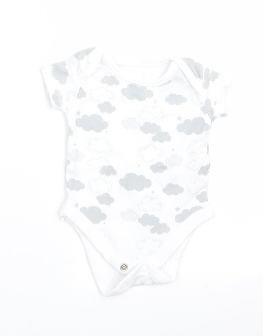 Nutmeg Boys Grey Geometric  Romper One-Piece Size Newborn  - Cloud Print