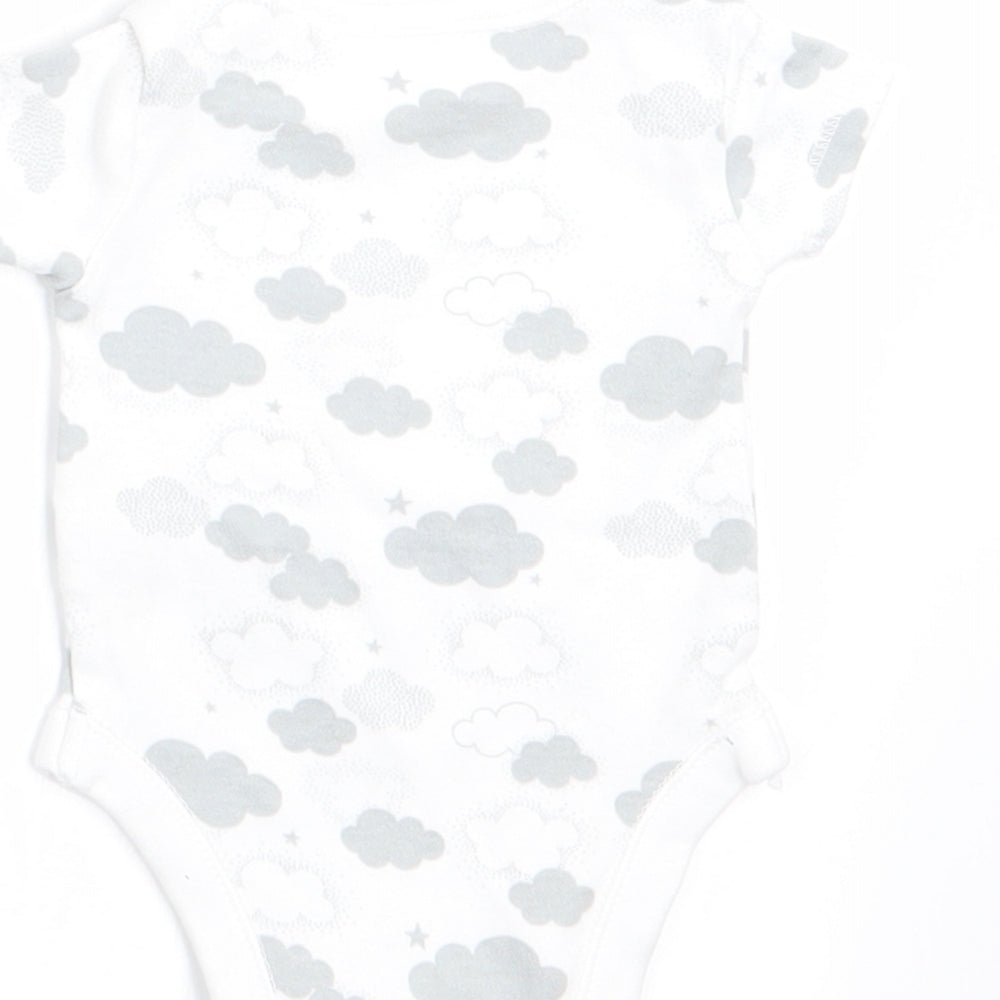 Nutmeg Boys Grey Geometric  Romper One-Piece Size Newborn  - Cloud Print