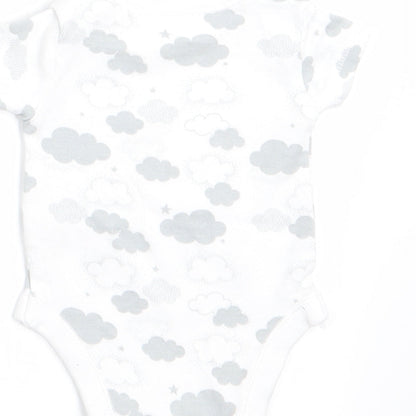 Nutmeg Boys Grey Geometric  Romper One-Piece Size Newborn  - Cloud Print
