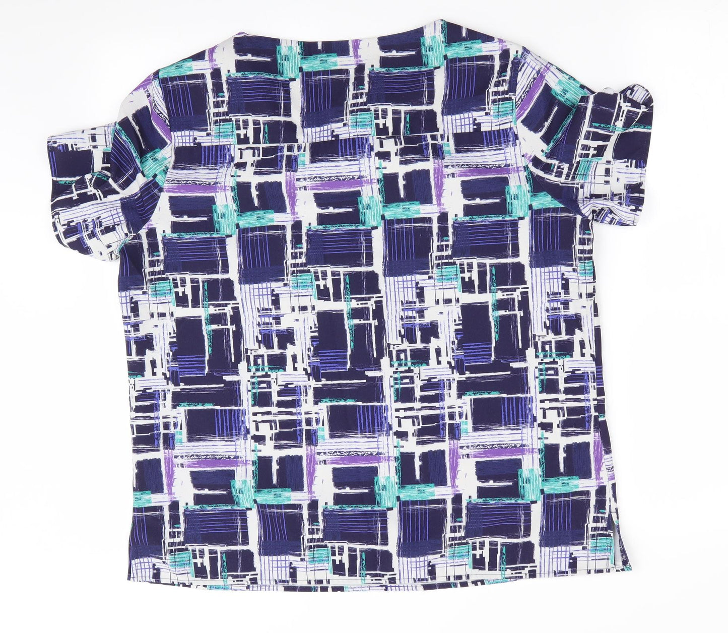 Womens UK Size 14 Vortex Purple Basic Blouse