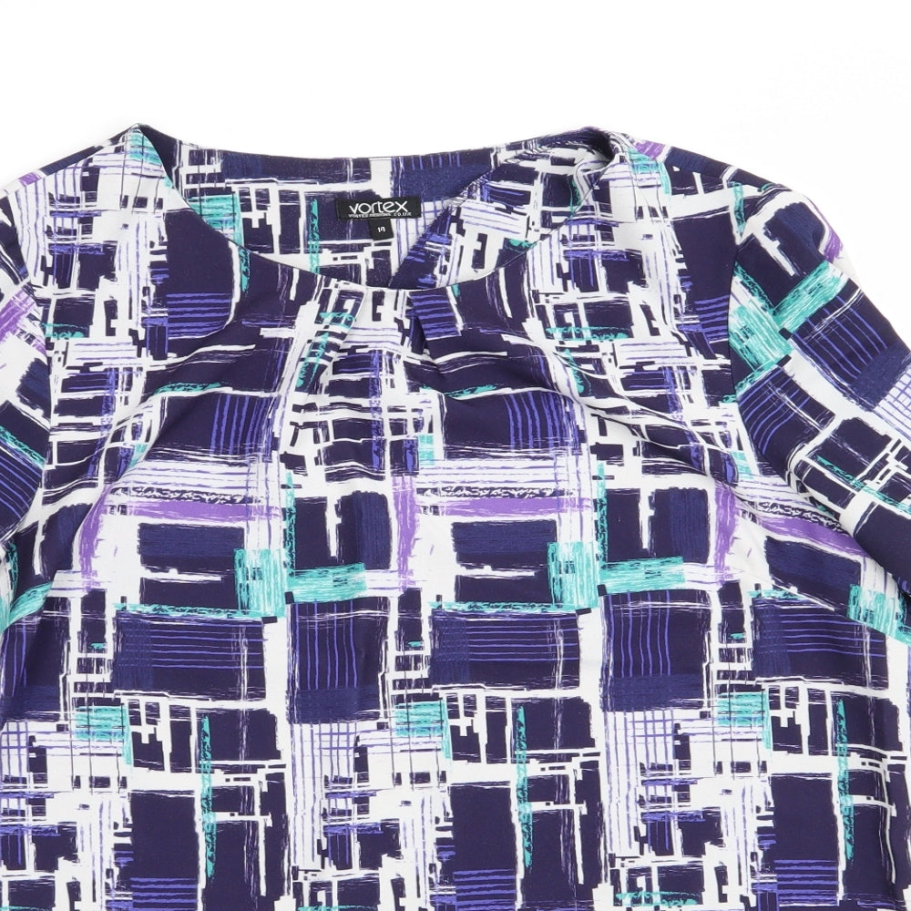 Womens UK Size 14 Vortex Purple Basic Blouse