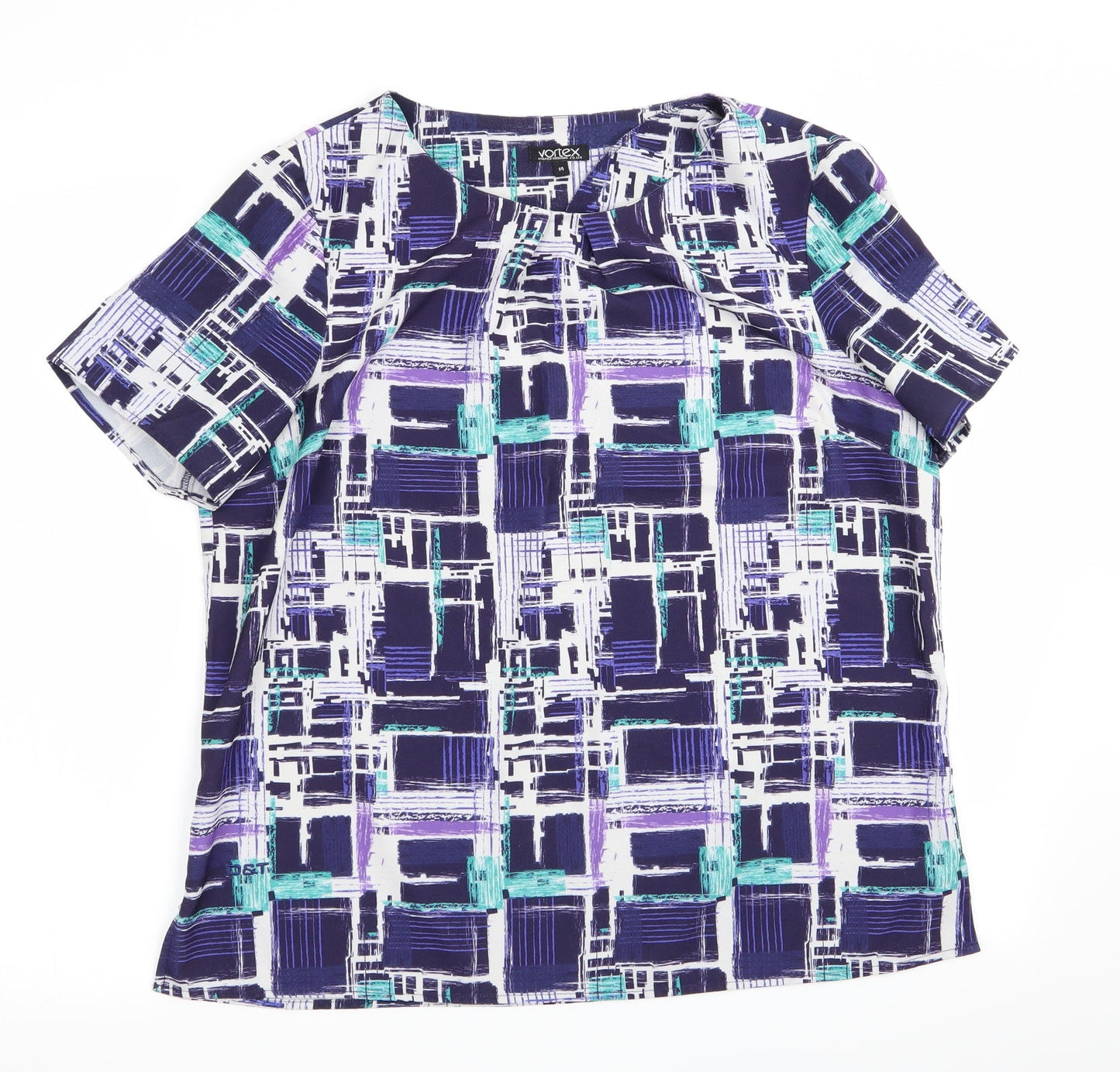 Womens UK Size 14 Vortex Purple Basic Blouse