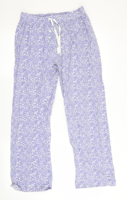 Love to Lounge Womens Purple Floral   Lounge Pants   - Elastic waist