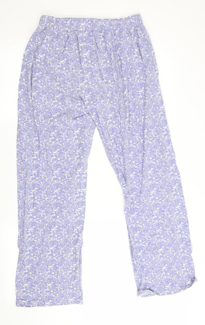 Love to Lounge Womens Purple Floral   Lounge Pants   - Elastic waist