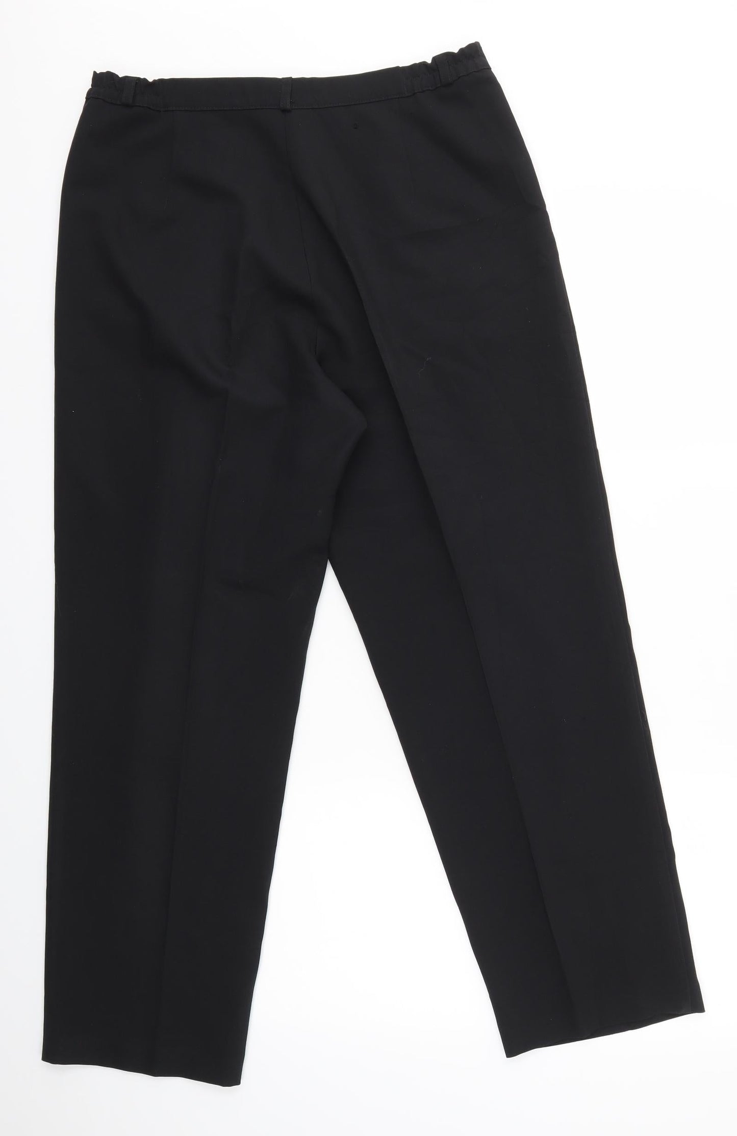Womens UK Size 14 BHS Regular Fit Dress Pants Black Trousers