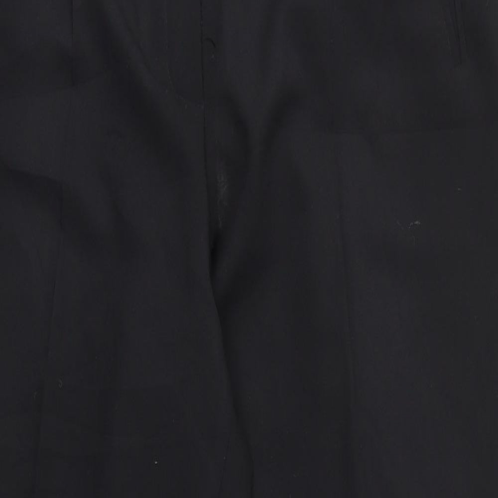Womens UK Size 14 BHS Regular Fit Dress Pants Black Trousers