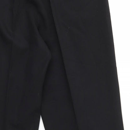 Womens UK Size 14 BHS Regular Fit Dress Pants Black Trousers