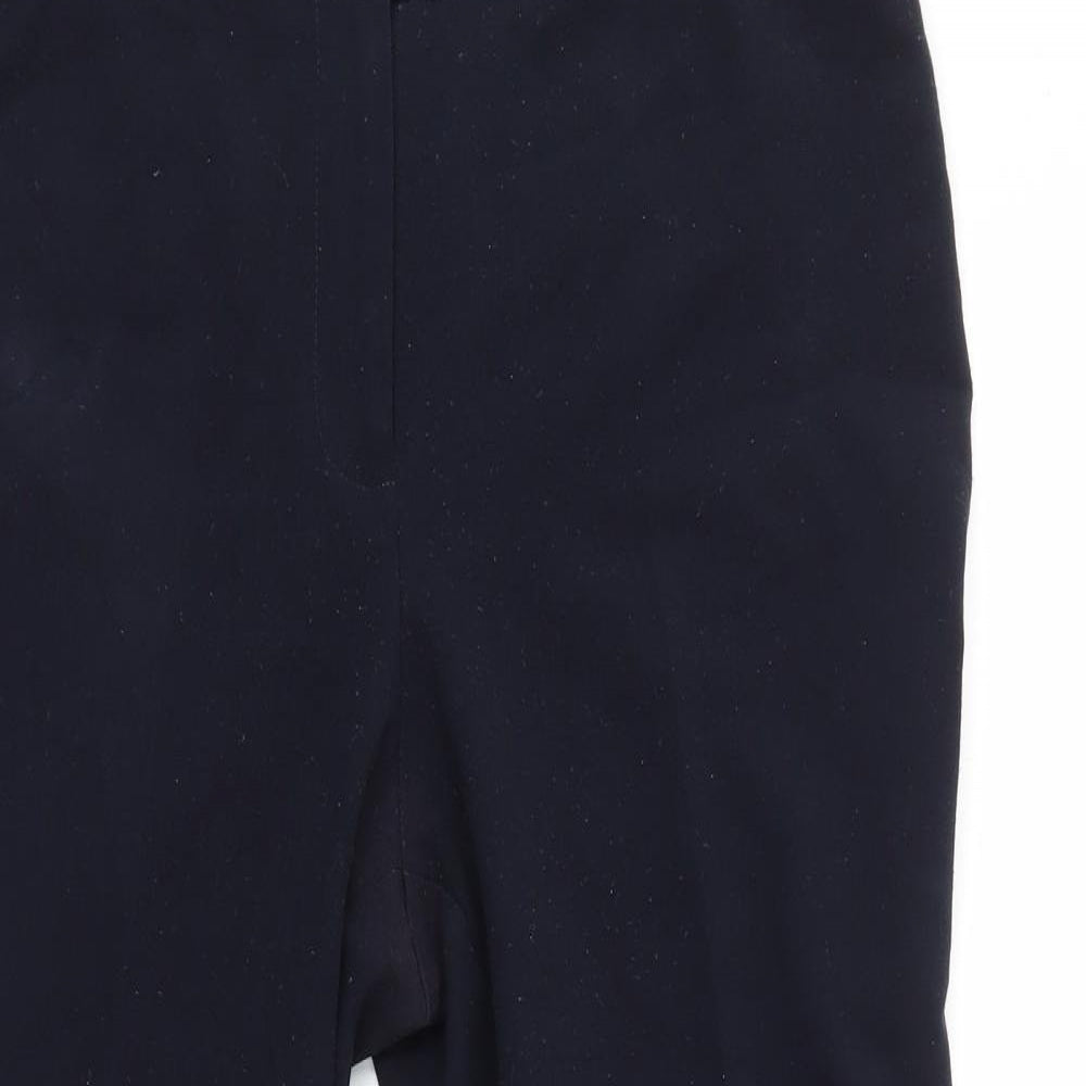 Womens UK Size 10 M&Co Regular Fit Dress Pants Blue Trousers