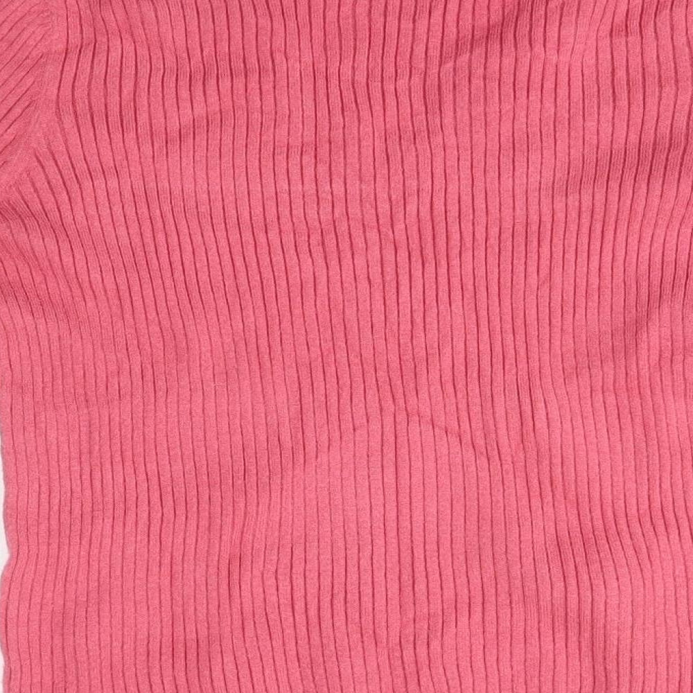 F&F Womens Pink  Knit Pullover Jumper Size 12