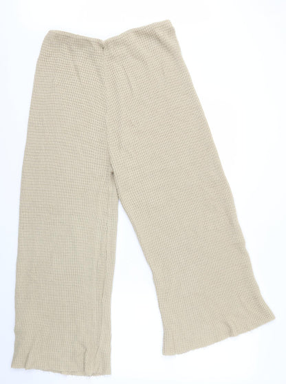 Womens UK Size 16 Preworn Regular Fit  Beige Trousers