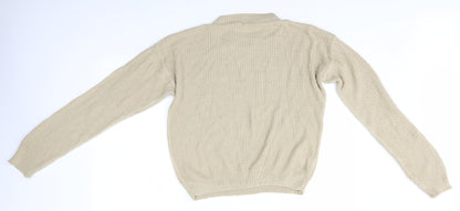 Womens UK Size M Nasty Gal Beige Pullover Jumper