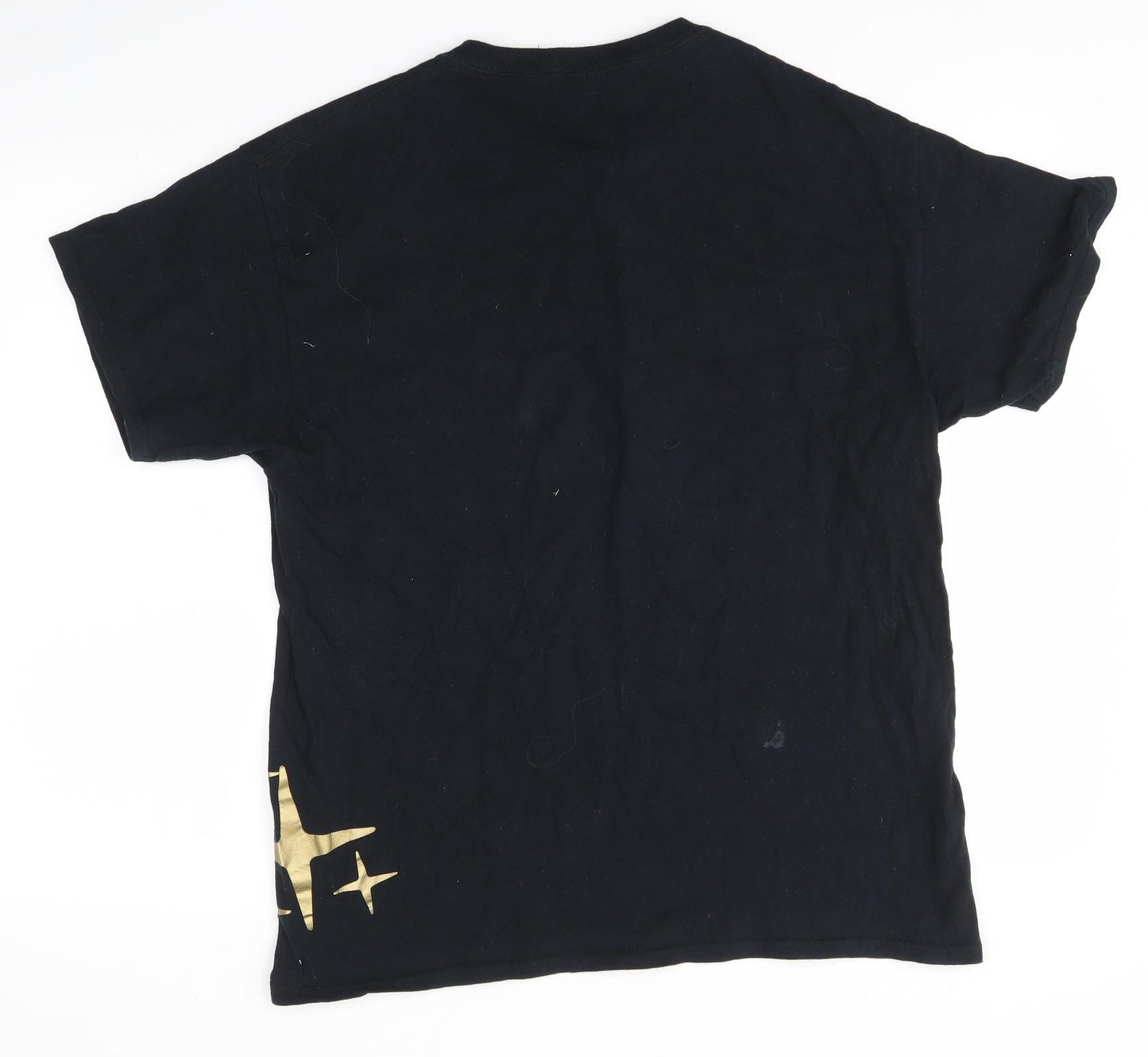 Mens UK Size L Gildan Black  T-Shirt