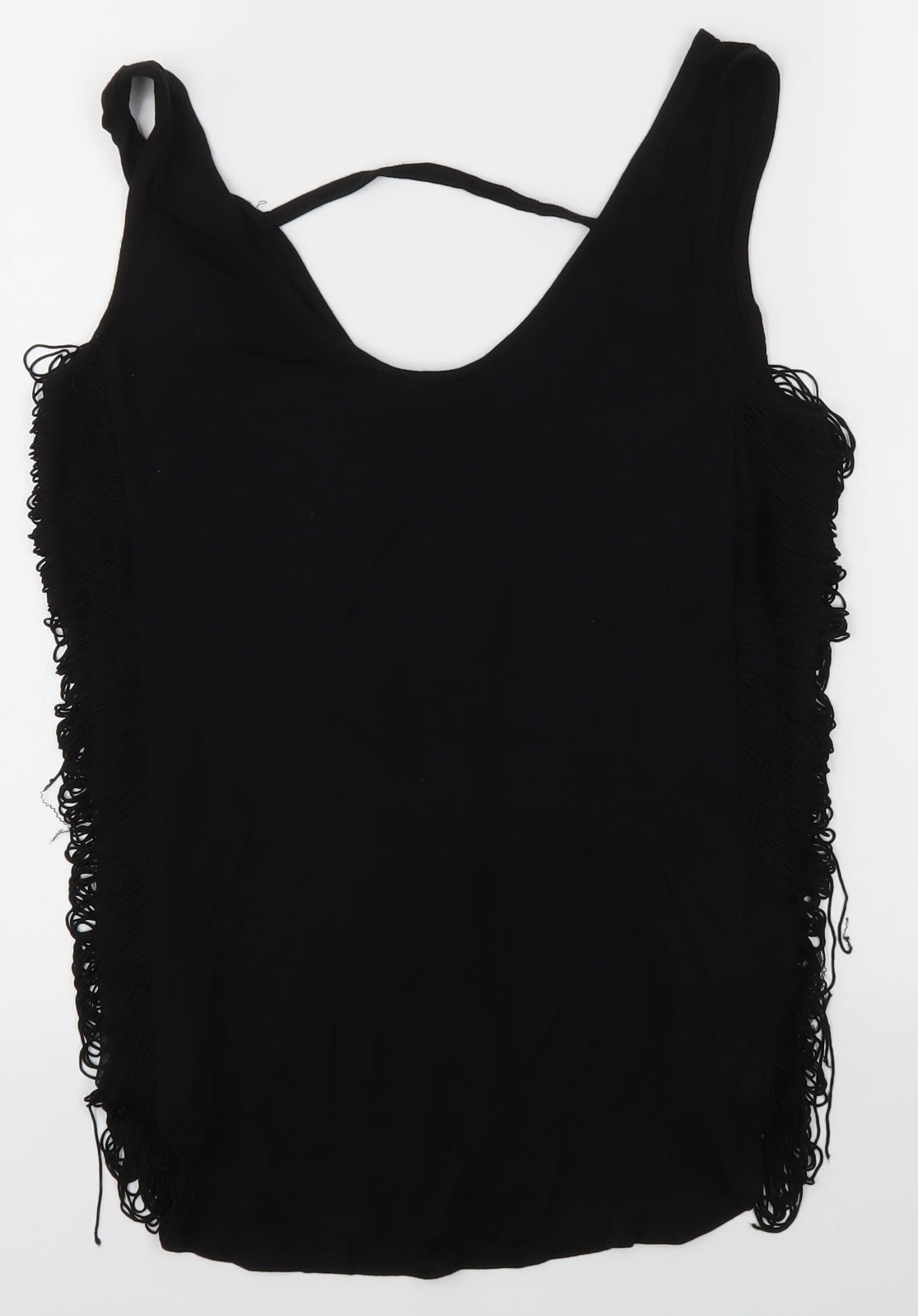 Womens UK Size S Oasis Black Basic Tank