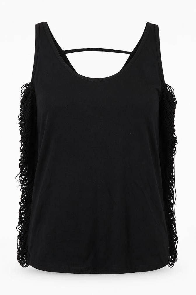 Womens UK Size S Oasis Black Basic Tank