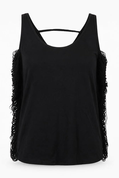 Womens UK Size S Oasis Black Basic Tank