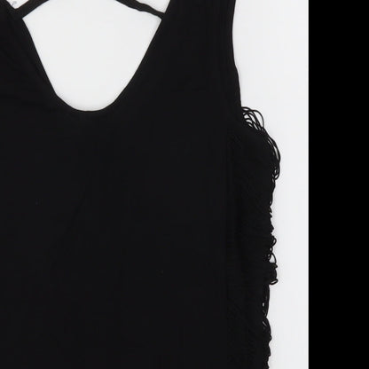 Womens UK Size S Oasis Black Basic Tank
