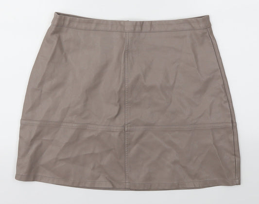 New Look Womens Grey   A-Line Skirt Size 12