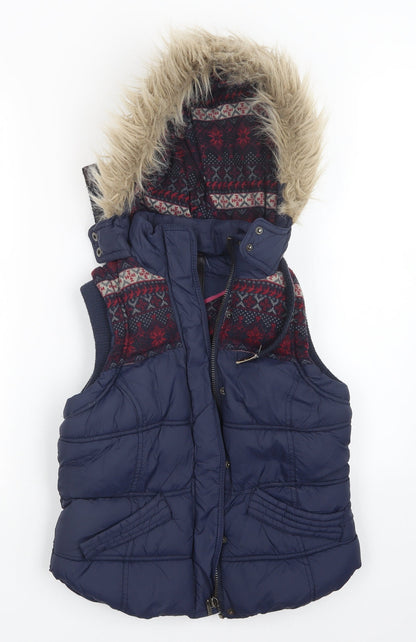 hudson & rose Womens Blue   Gilet Coat Size 8
