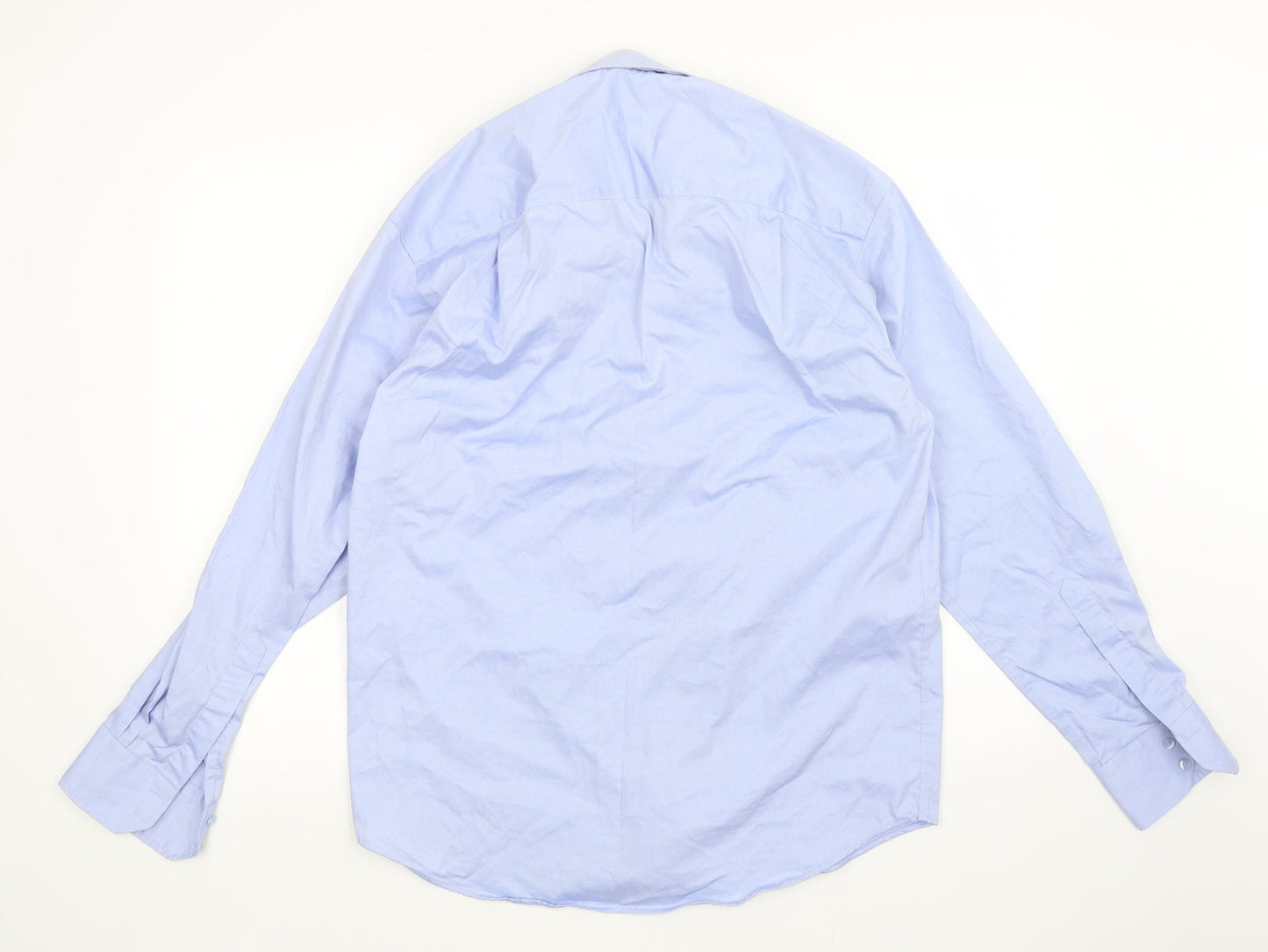 Mens UK Collar Size M Kustom Kit Smart Blue  Dress Shirt