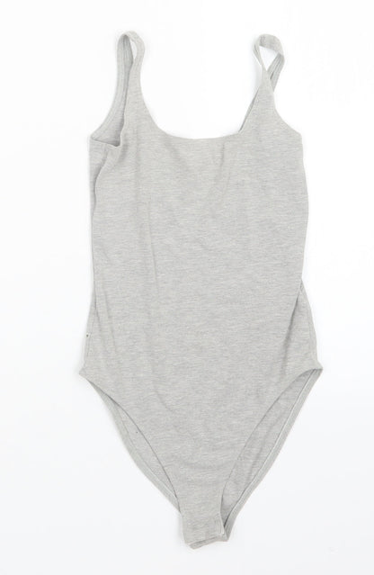 Miss Selfridge Womens Grey   Bodysuit One-Piece Size 4