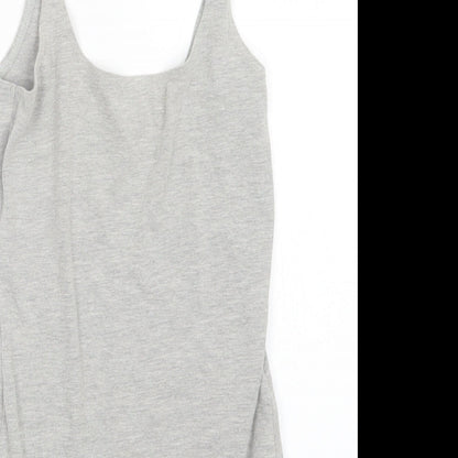 Miss Selfridge Womens Grey   Bodysuit One-Piece Size 4