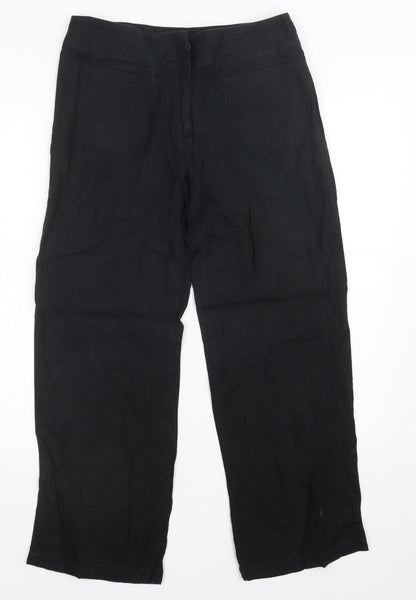 Womens UK Size 10 M&S Regular Fit  Black Trousers